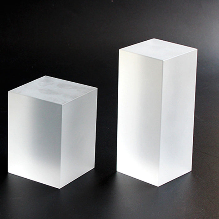 Transparent Crystal Glass Cube White Embryo
