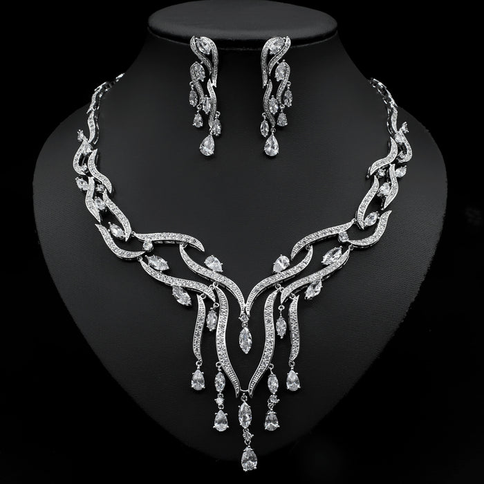 New Crystal Jewelry Zircon Set Tassel Pendant