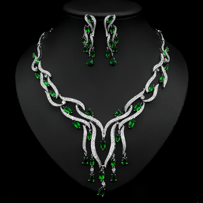 New Crystal Jewelry Zircon Set Tassel Pendant